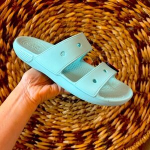 CROCS Sandals Slides Blue Women 8 Men 6 Waterproof